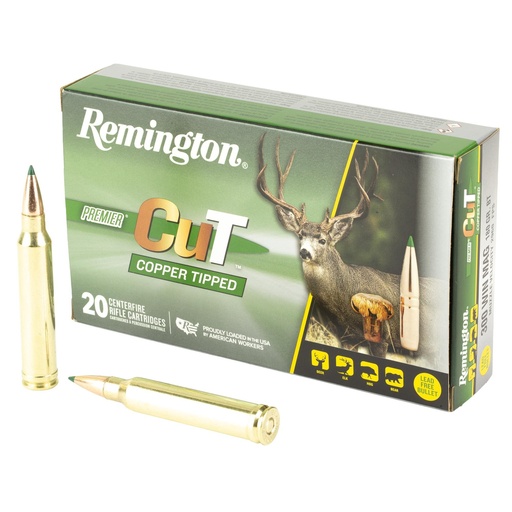 [R22345] Remington Premier CuT 300 Winchester Magnum 180 Grain Copper Tipped 20 Round Box 