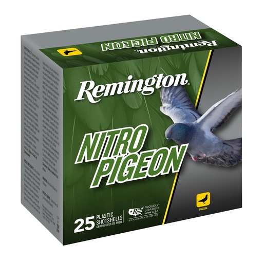 [R28681] Remington Nitro Pigeon 12 Gauge 2.75 Chamber #7.5 Shot Copper Plated Hard Lead 25 Round Box 