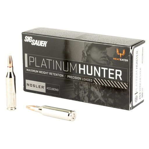 [E243PH90-20] Sig Sauer Platinum Hunter 243 Winchester 90Gr Accubond Ballistic Tip 20 Round Box 