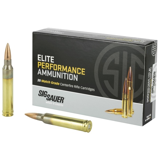 [E3WMM1-20] Sig Sauer Elite Match 300 Win 190 Grain Open Tip Match 20 Round Box 