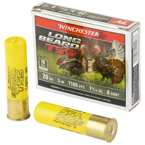 [LBTSS2038] Winchester Ammunition Long Beard TSS 20 Gauge 3 #8 Shotshell 5 Round Box 