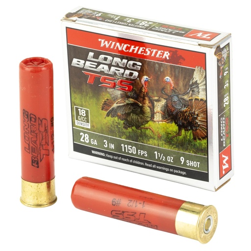 [LBTSS2839] Winchester Ammunition Long Beard TSS 28 Gauge 3 #9 Shotshell 5 Round Box 