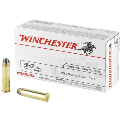 [Q4204] Winchester DEFENSE 357MAG 110 Grain JHP 50/Bx 