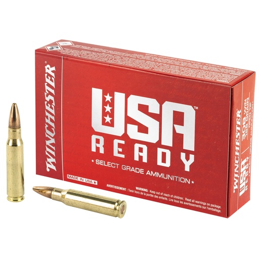 [RED308] Winchester Ammunition USA Ready 308 Winchester 168 Grain Open Tip 20 Round Box 