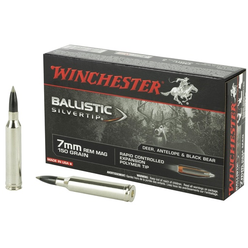 [SBST7] Winchester Ammunition Ballistic Silvertip 7MM REM 150 Grain 20 Round Box 