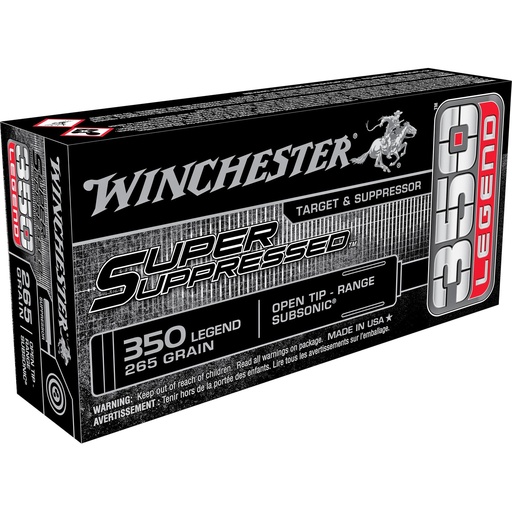 [SUP350] Winchester Ammunition Super Suppressed 350 Legend 260 Grain Open Tip 20 Rounds 