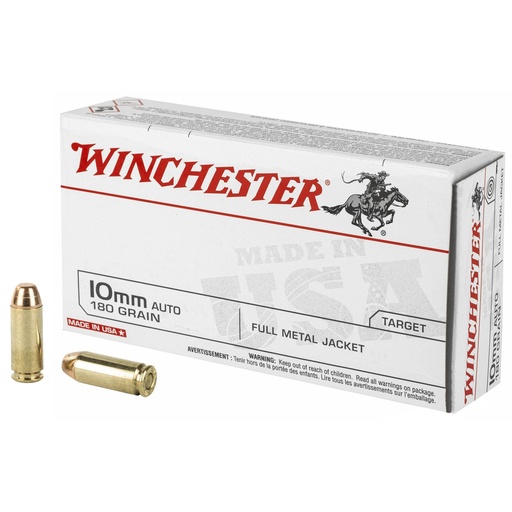 [USA10MM] Winchester Ammunition USA 10MM 180 Grain Full Metal Jacket 50 Round Box 