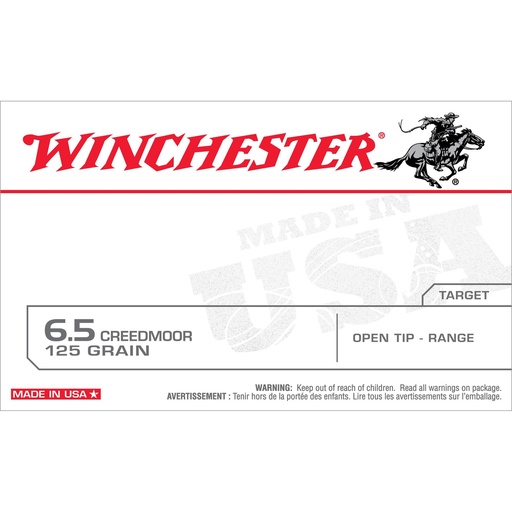 [USA65CM] Winchester Ammunition USA 6.5 Creedmoor 125 Grain Jacketed Hollow Point 20 Round Box 