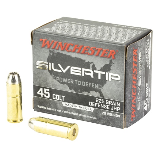 [W45CST] Winchester Ammunition Silvertip 45 Long Colt 225 Grain Jacketed Hollow Point Bullet 20 Round Box 