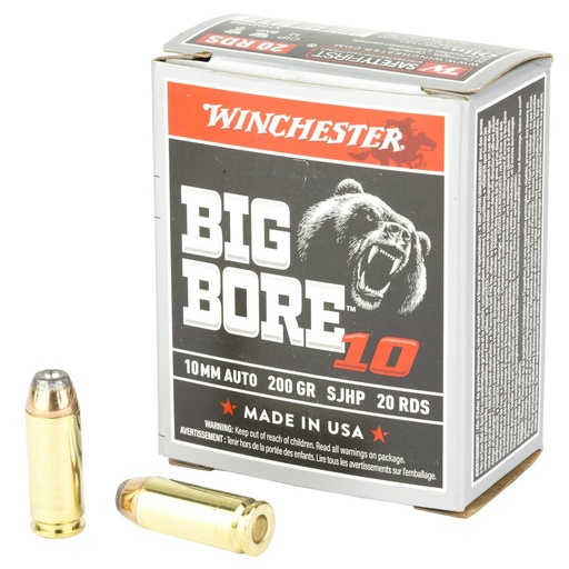 [X10MMBB] Winchester Ammunition Big Bore 10MM 200 Grain Jacketed Soft Point 20 Round Box 