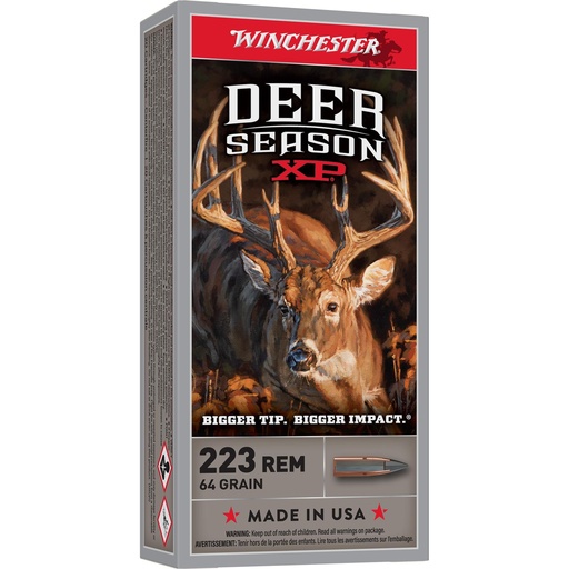 [X223DS] Winchester Ammunition Deer Season 223 Rem 64 Grain Extreme Point Polymer Tip 20 Round Box 
