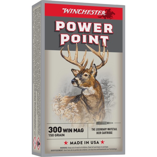[X30WM1] Winchester Ammunition Super-X 300 WIN MAG 150 Grain Power Point 20 Round Box 