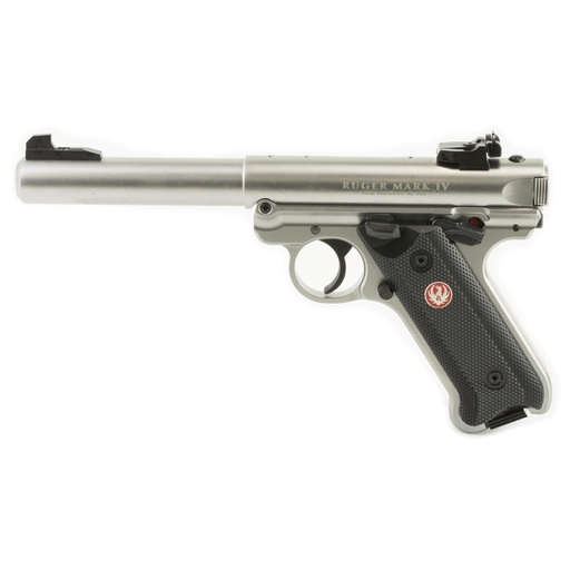 [40103] Ruger Mark IV Target SA 22LR 5.5" Barrel 10Rds Silver