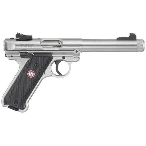 [40126] Ruger Mark IV Target SA 22LR 5.5" Barrel 10Rds Silver