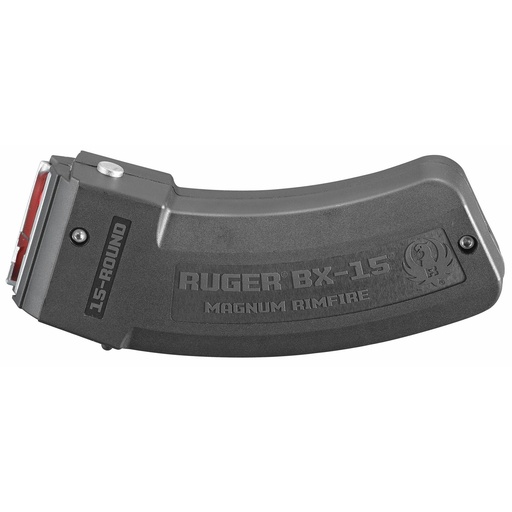 [90585] Ruger Magazine BX-15 17 HMR 22 WMR 15Rds Fits M77/17, 77/22 American Rimfire and Precision Rimfire Polymer Black 