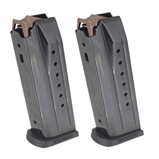 [90731] Ruger Magazines 380ACP 15Rds Fits Ruger Security-380 Steel Black 2 Pack 