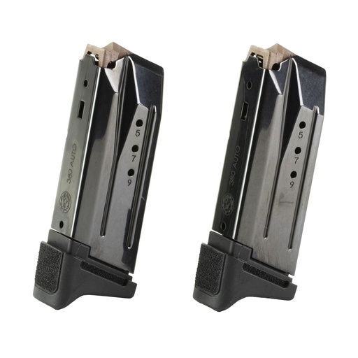 [90729] Ruger Magazines 380ACP 10Rds Fits Ruger Security-380 Steel Black 2 Pack 