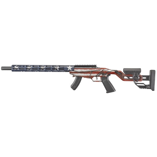 [08422] Ruger Precision Rifle Bolt Action 22 LR 18" Cold Hammer Forged Barrel M-LOK 15Rds American Flag