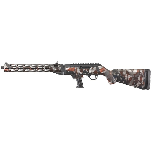 [19121] Ruger PC Carbine 9MM 16.12" Cold Hammer Forged Barrel M-LOK 17Rds Red White and Blue