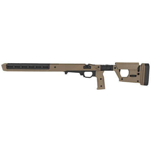 [MAG1002-FDE] Magpul Industries Pro 700L Chassis Folding Stock Fits Remington 700 Long Action Fits Most Long Action AICS Pattern Magazines Fully Adjustable/Ambidextrous Push Button Folding, Billet Aluminum/Magpul Polymer Material Flat Dark Earth