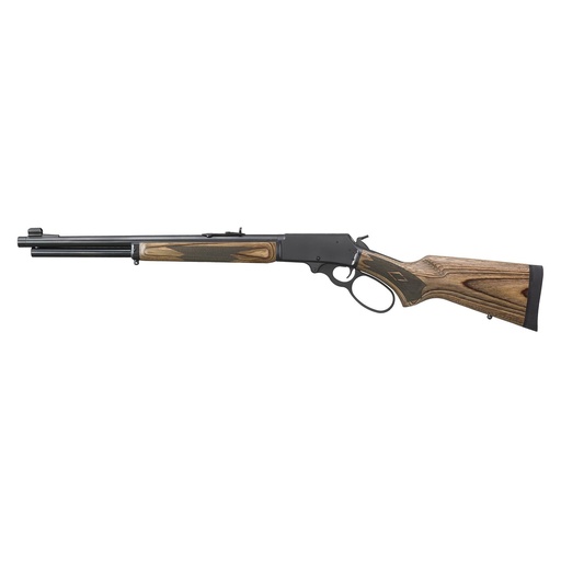 [70456] Marlin 1895 .45-70 Government 19.1" Threaded Barrel Large Loop Lever Action Rifle Satin Blued Brown Laminate 6 Round