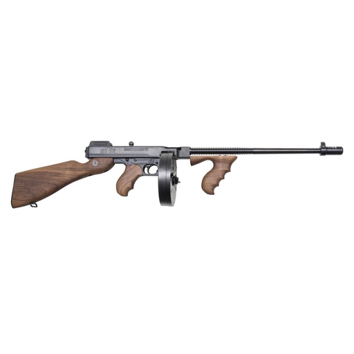 [T150D] Auto Ordnance T1 .45 ACP 16.5" Barrel Parkerized Finish Black Walnut Stock Adjustable Sights 20 Round Stick Magazine & 50 Round Drum