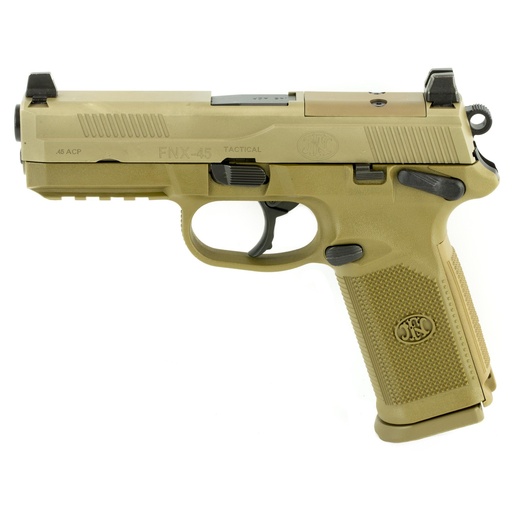 [66-100223] FN FNX-45 Tactical .45 ACP 4.5" Optics Ready Night Sights FDE 10 Round