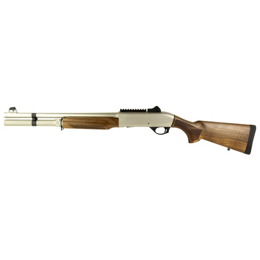 [21000159] Military Arms Corporation Mac 2 Tactical 12GA 18.5" Electroless Nickel Marine Finish Turkish Walnut Stock 5 Round