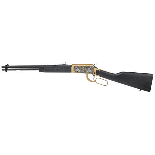 [RL22181WD-GLD2TR] Rossi Rio Bravo .22LR 18" Lever Action Engraved Cerakote Gold Receiver Wood Stock 15 Round