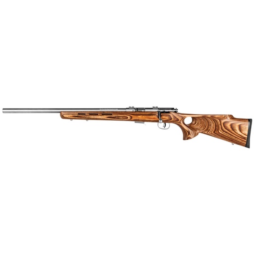 [96210] Savage 93R17 17HMR 21" Heavy Barrel Stainless Steel Brown Laminated Left Hand 5 Round