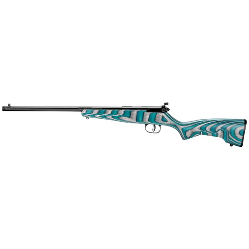 [13802] Savage Rascal 22LR 16.125" Barrel AccuTrigger Teal/Gray Laminate Stock