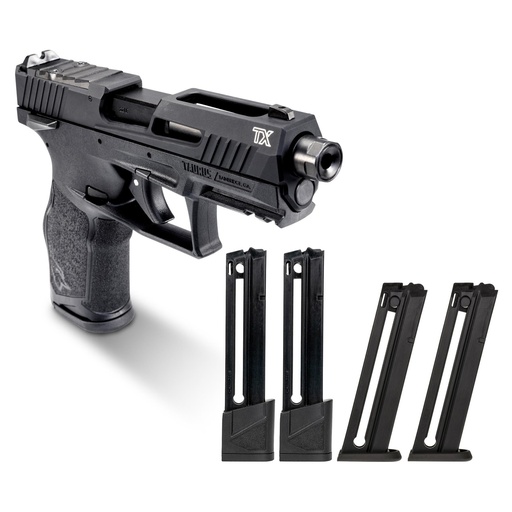[1-2TX22P141-5XMAG] Taurus TX22 22LR 4.6" OR Black 22 Round Capacity Bundle