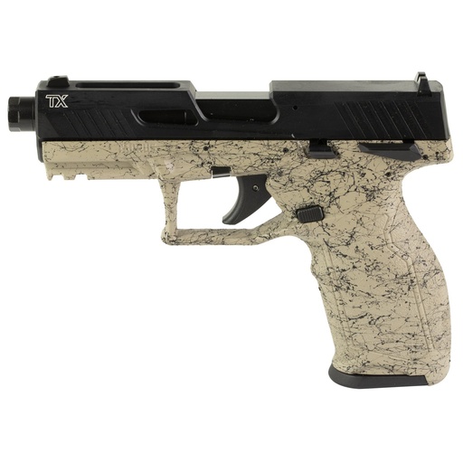 [1-2TX22141SP3] Taurus TX22 Generation 2 .22LR 4.6" Threaded Barrel FDE Splatter Finish 22 Round Capacity