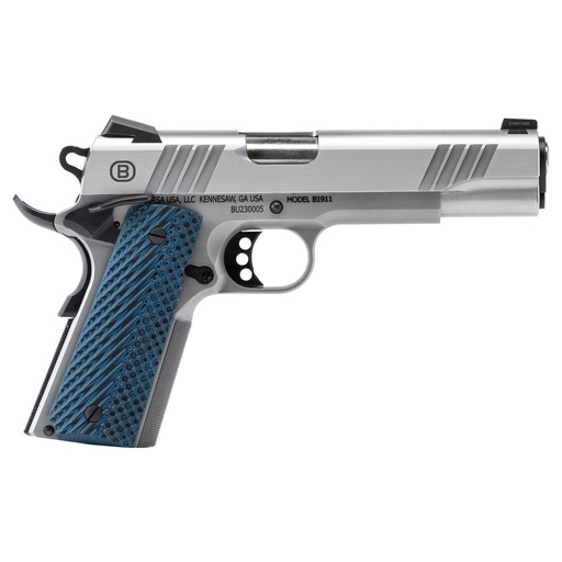 [B19117050SMBL] Bersa B1911 .45 ACP 5" Blue Stainless Single Action Pistol Tritium Sights