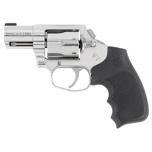 [KCOBRA-SB2RBB] Colt King Cobra .357 Magnum 2" Barrel Double Action Only Brushed Stainless Steel Hogue Rubber Grips 6 Round