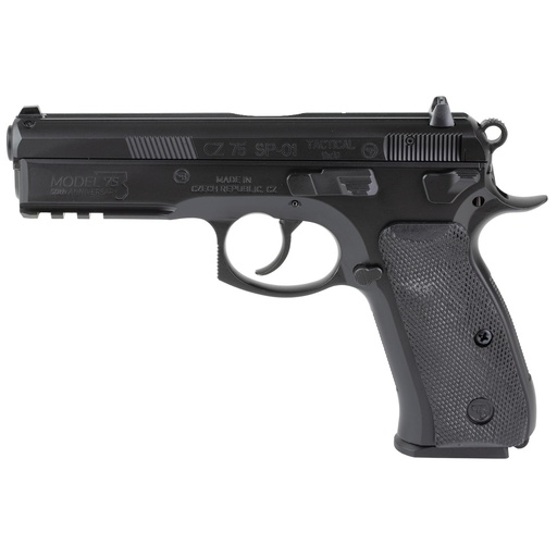 [01215] CZ 75 SP-01 Tactical 9MM 4.6" Black Ambidextrous Decocker 10 Round
