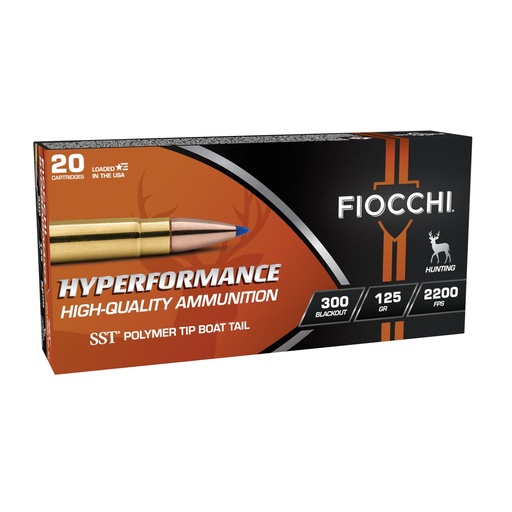[300BLKH20] Fiocchi Ammunition Hyperformance 300 Blackout 125 Grain SST 20 Round Box