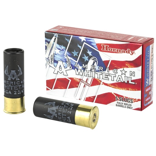 [86271] Hornady American Whitetail 12GA 2.75" 325 Grain Rifled Slug 5 Round Box