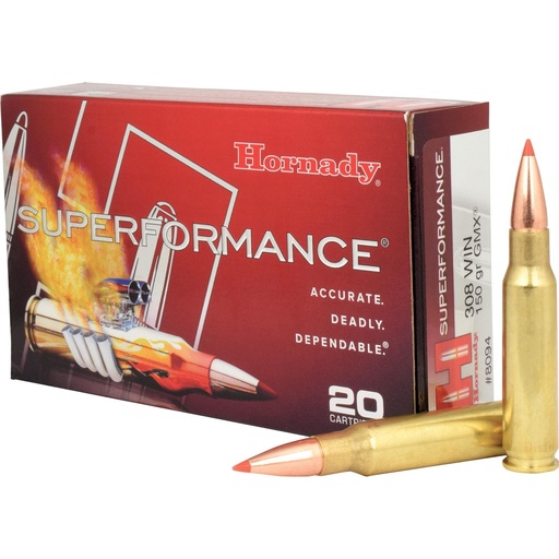 [80944] Hornady Superformance .308 Winchester 150 Grain Copper Alloy Expanding Projectile 20 Round Box