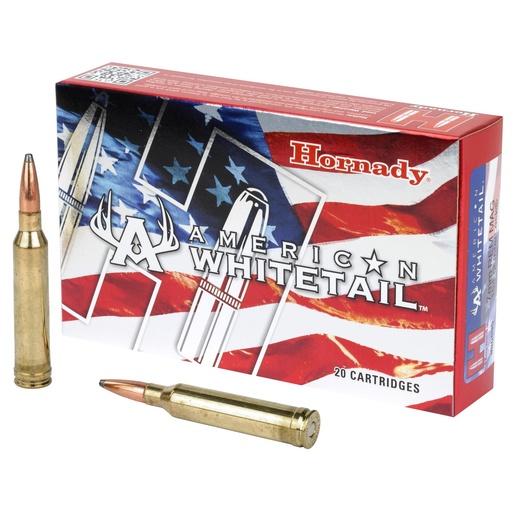 [80590] Hornady American Whitetail 7MM Remington Magnum 154 Grain Soft Point InterLock 20 Round Box