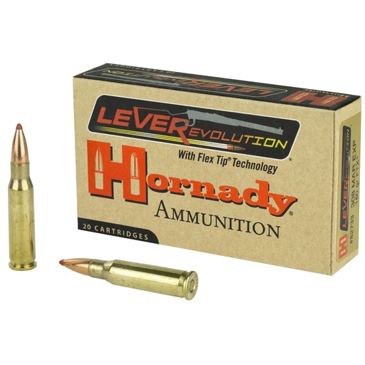 [82733] Hornady LeverEvolution .308 Marlin Express 160 Grain FlexTip 20 Round Box