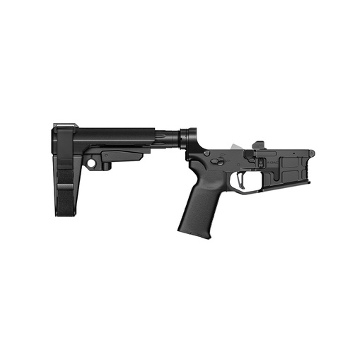 [R0847] Radian ADAC15 .223 Remington/5.56 NATO Complete Lower Receiver with SBA3 Pistol Stabilizing Brace, Ambidextrous Safety, Cerakote Finish, Black