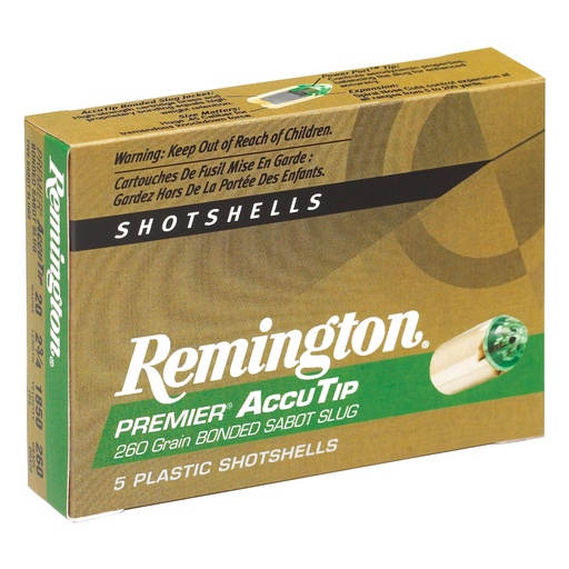 [20496] Remington AccuTip 20GA 2.75" 260 Grain Sabot Slug 5 Round Box
