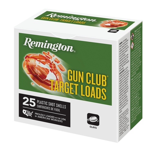 [20081] Remington Gun Club 12GA 2.75" 1 Oz #8 Target Loads