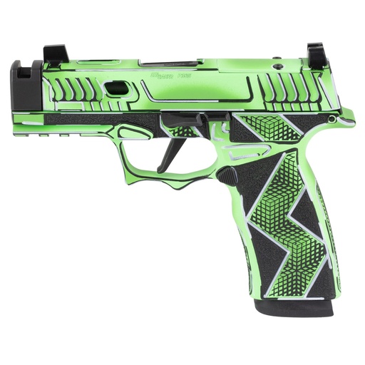 [300-258-0421-14] Sig Sauer XMacro 9MM 3.1" Barrel Optics Ready Cerakote Dayglow Green 17 Round