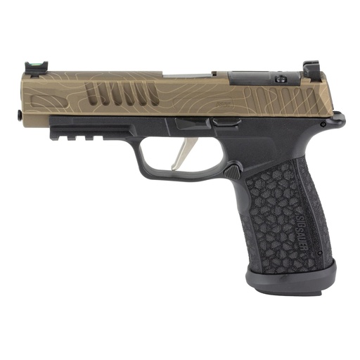 [365XF9BFO-BRNZTOPSKY] Sig Sauer P365 Fuse 9MM 4.3" Barrel Cerakote Finish Black Custom Bronze Topo Slide 21 Round Capacity