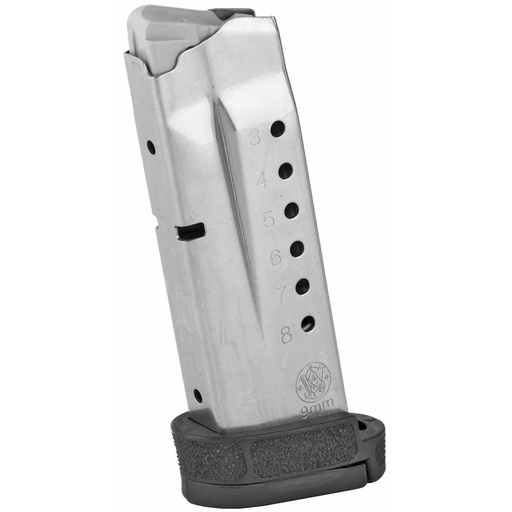 [3009876] Smith & Wesson Shield M2.0 9MM Magazine 8 Round Stainless with Finger Rest