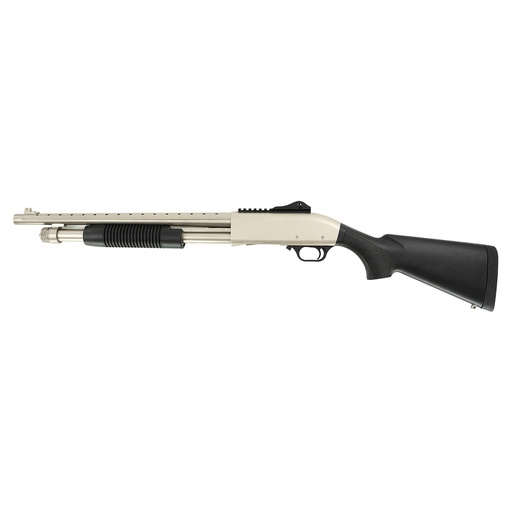 [21000421] Tokarev Shotguns TX3 12 12GA 18.5" Nickel Pump Action Shotgun with Ghost Ring Sights and 5 Round Capacity