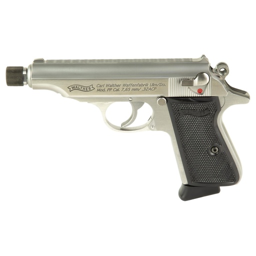 [4796062] Walther PP SD .32 ACP 3.9" Threaded Silver 8 Round