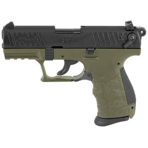 [5120715] Walther P22Q .22LR 3.42" Military Green 10 Round